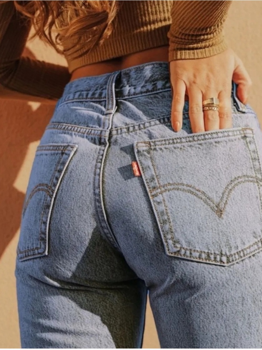 Levi's Vintage Collection LVC Big E Wedgie Straight Women 26 Raw Hem Button Fly